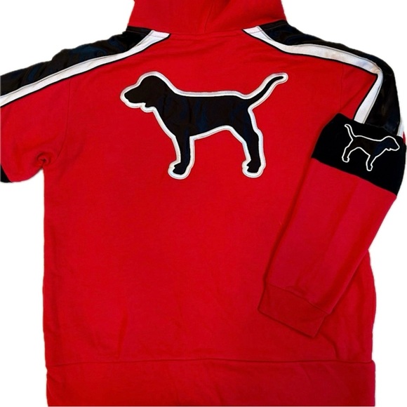 RARE Victoria's Secret Pink Dog 1/4 Zip Hoodie - Picture 1 of 5